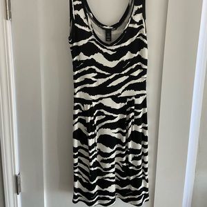 Zebra print above the knee dress
